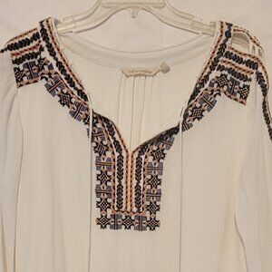 Soft Surroundings white gauze flowy tunic blouse - size XL